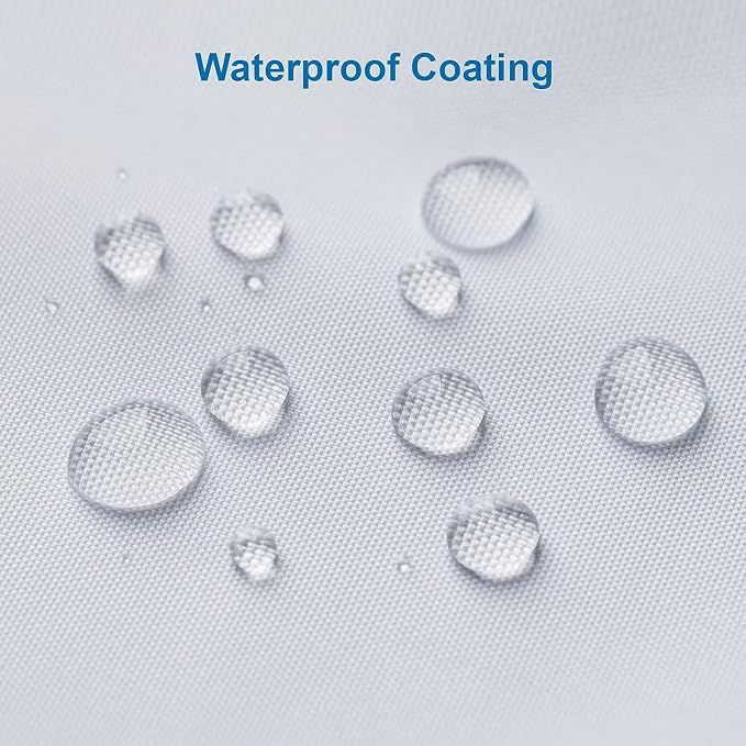 Amazer Small Stall Shower Curtain Liner Washable, 48x72 Inches, Fabric Shower Liner with 2 Bottom Stones, Narrow Waterproof RV Shower Curtain Liner, 8 Grommet Holes, Hotel Quality, White