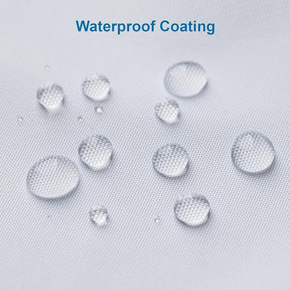 Amazer Small Stall Shower Curtain Liner Washable, 48x72 Inches, Fabric Shower Liner with 2 Bottom Stones, Narrow Waterproof RV Shower Curtain Liner, 8 Grommet Holes, Hotel Quality, White