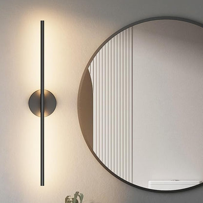 Black Wall Sconce for Bathroom 28In Hardwired Vanity Light Fixture 3000K Indoor Bathroom Sconce Over Mirror 360° Rotate for Living Room