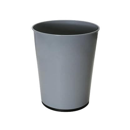 Bath Bliss 5 Liter Small Wastebasket | Round Open Top | Trash Can | Bathroom | Bedroom | Kitchen | Office | Dorm | Disposal Waste Bin | Garbage | Grey