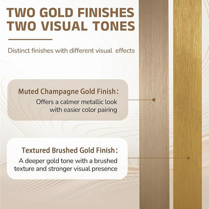 24X40 Inch Brushed Champagne Bronze Oblong Bathroom Mirror | Stainless Steel Metal Frame, HD Glass, Bathroom Vanity Mirror for Over Sink, Modern Design Wall Mounted, MDF Backboard