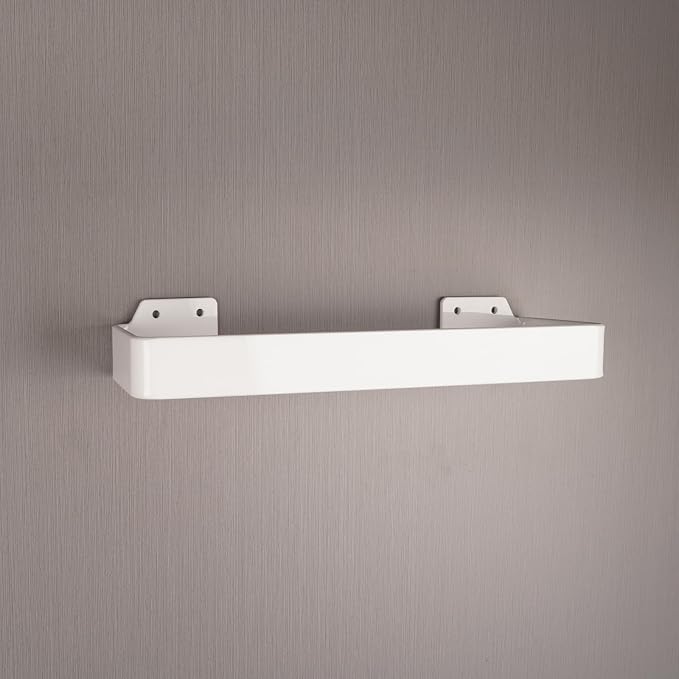 12.6Inches Hand Towel Holder, Self Adhesive Towel Rack for Bathroom Wall Mounted, Acrylic Towel Hanger (White)
