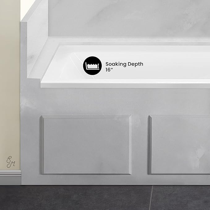 Swiss Madison Voltaire 60" x 32" Right-Hand Drain Alcove Bathtub