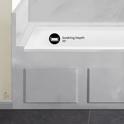 Swiss Madison Voltaire 60" x 32" Right-Hand Drain Alcove Bathtub