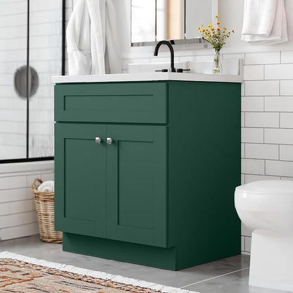 Design House Brookings Bathroom Vanity, 30", Hunt Club | Adjustable Hinges, Freestanding, Contemporary/Modern, Wood, Bath, 215434