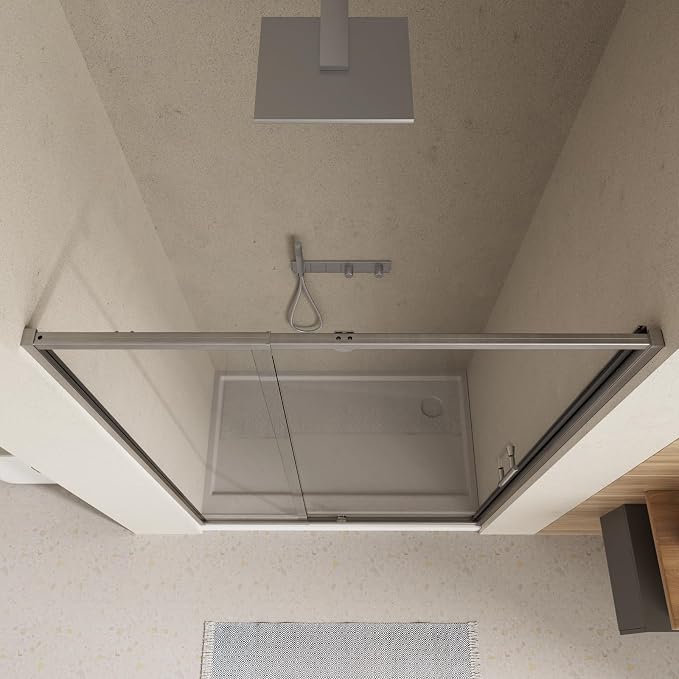 Royal Guard 38-42" W x 71" H Pivot Swing Glass Shower Door,Brush Nickel | 4-Inch Adjustable Width for Walk-in Shower, 6mm Clear SGCC Tempered Glass, Reversible DIY Installation&Waterproof