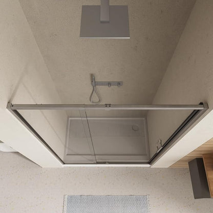 Royal Guard 38-42" W x 71" H Pivot Swing Glass Shower Door,Brush Nickel | 4-Inch Adjustable Width for Walk-in Shower, 6mm Clear SGCC Tempered Glass, Reversible DIY Installation&Waterproof