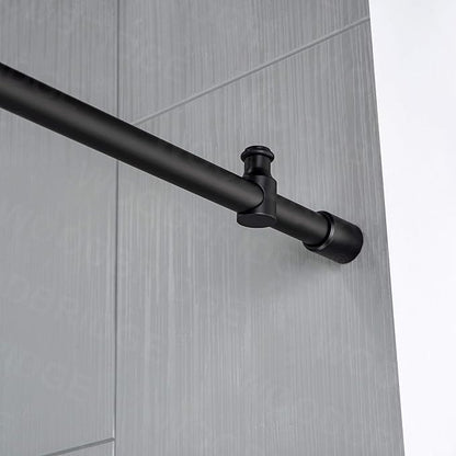 Woodbridge Frameless Bathtub Shower Doors 56-60" Width x 62" Height with 3/8"(10mm) Clear Tempered Glass in Matte Black Finish