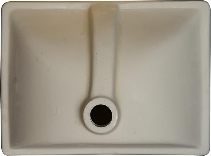 MSI 18.5” (L) x 13.75” (W) x 8.0” (H) Rectangle Porcelain Ceramic Undermount Bathroom Vanity Vessel Sink, White
