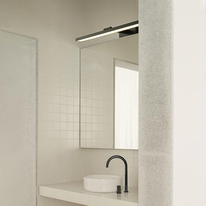 mirrea 24-Inch Matte Black LED Vanity Light Over Medicine Cabinet, Modern 5CCT Dimmable Bath Bar Lighting with Extendable Arm for Bathroom
