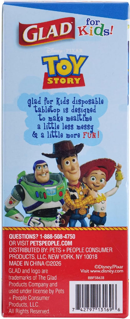 Glad for Kids Disney Pixar Toy Story Mini Paper Cups, 3 Oz, 20 Count, 18-Pk | Soak-proof bathroom rinse cups sized for little hands, colorful Toy Story characters