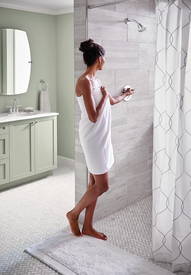 Moen Gibson Chrome Posi-Temp Pressure Balancing Eco-Performance Modern Shower Trim, Valve Required, T2902EP