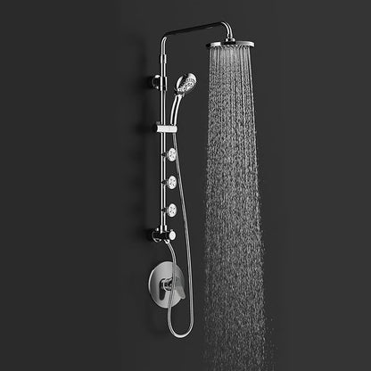 Lanikai Rain Shower Head with Handheld Spray Combo - 1028-CH, Polished Chrome - 8" Rain Showerhead with Handheld Sprayer, 3 Spray Jets, 5-Function Rainfall Shower Head with Hose, 2.5 GPM