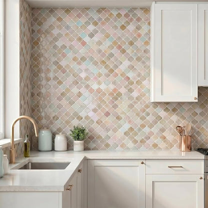 Arttown Peel and Stick 3D Wall Backsplash, 10-Sheet, 12" × 12" Moroccan | Subway Tiles Self Adhesive Thicker Design Wall Tile Panel Wallpaper for Kitchen Balcony Bathroom Rental Housing