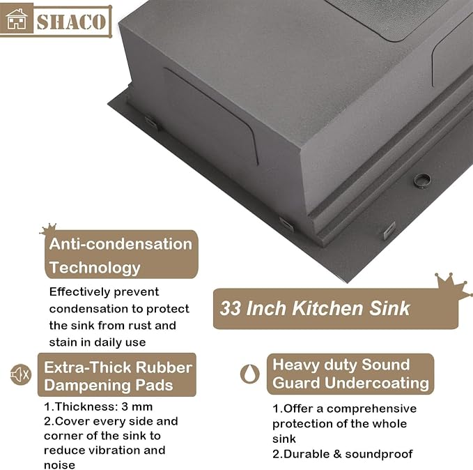 33x22 Black Drop In Kitchen Sink, 33 Inch Topmount Gunmetal Black Stainless Steel Single Bowl Overmount Double Ledges Workstation Sink with Accessories