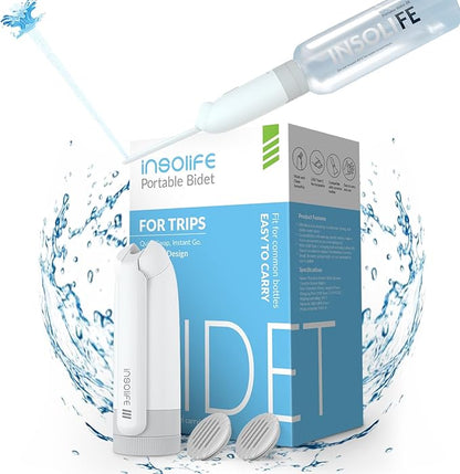 Portable Bidet | High Pressure Travel Bidets with Adapter | Rechargeable Portable Electric Bidets for Men & Women Cleaning | Portable Bidet for Travel