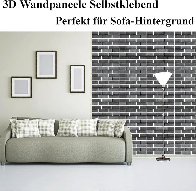 3D Wall Panels Peel and Stick 10 PCS PVC Brick Stone Wallpaper | 11.81*11.81 Inch, Waterproof, Self-Adhesive Wall Tiles, for Accent Walls, Kitchen, Bathroom, Bedroom & Office Decor