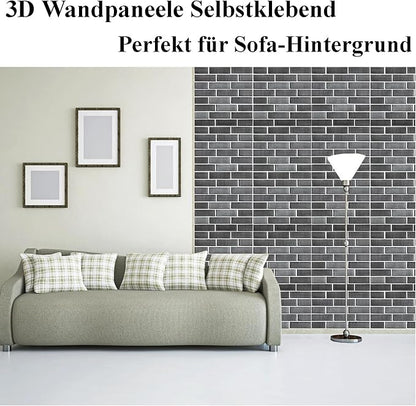 3D Wall Panels Peel and Stick 10 PCS PVC Brick Stone Wallpaper | 11.81*11.81 Inch, Waterproof, Self-Adhesive Wall Tiles, for Accent Walls, Kitchen, Bathroom, Bedroom & Office Decor