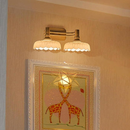 Vintage White 2 Light Bathroom Wall Sconces Vanity Lights for Kitchen Dining Room Bedroom Hallway