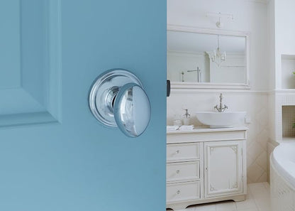 Copper Creek EK2020PS Egg Door Knob, Passage Function, 1 Pack, in Polished Stainless