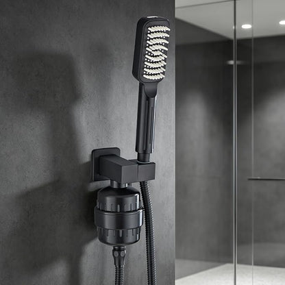 Handheld Shower Head，High Pressure Shower Head,Water Saving Detachable Shower Wand with Solid Brass Body and 5 ft Flexible Hose, Easy to Clean and Durable (Soft Head with Filter)