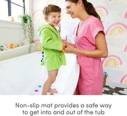 Munchkin® Dots™ Bath Mat for Kids, Multicolored, 30.5x14.25 Inch