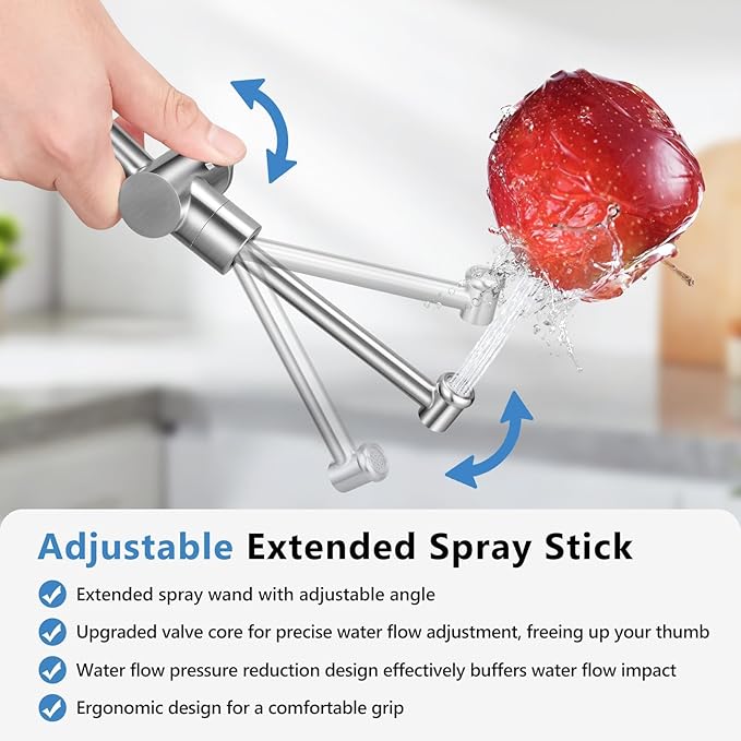 Handheld Bidet Sprayer for Toilet, Leak-Proof Stainless Steel Toilet Sprayer, Adjustable Spray Angle & Water Pressure, Toilet Bidet Sprayer for Personal Care, Elderly, Postpartum (Silver)
