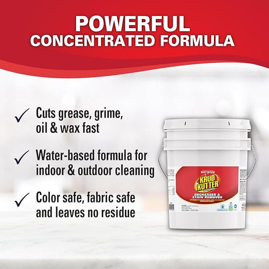 Krud Kutter KK05 Original Concentrated Cleaner/Degreaser Stain Remover, 5 Gallon