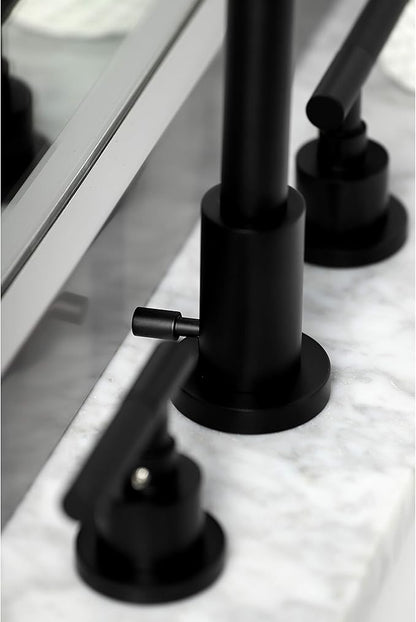 Fauceture FSC8920CKL Kaiser Widespread Bathroom Faucet with Pop-Up Drain, Matte Black
