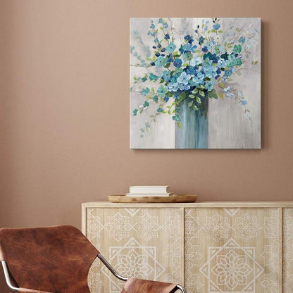 Renditions Gallery Sea Isle Wildflower Wall Art, Premium Gallery Wrapped Canvas Decor, Ready to Hang, 16 in H x 16 in W, Made in America Print (AZS-WC07-40077-R-1616-MK)