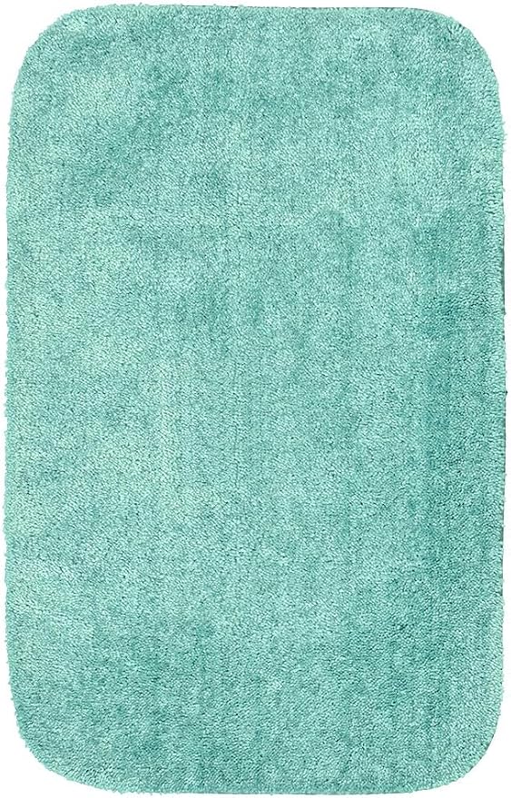 Garland Rug Traditional Nylon Washable Sea Foam 3 Bath Rugs (17" X 24", 21" X 34", 21" X 34") - Soft, Absorbent, and Stylish for Your Bathroom