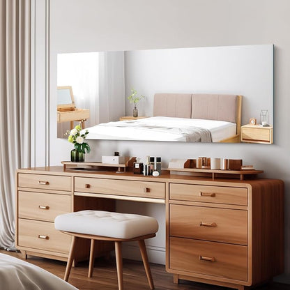 CILIBER Frameless Mirror, 24x60 Mirrors for Wall, Large Bathroom Mirror for Over Sink, Rectangle Frameless Vanity Mirror with Polished Edge, 3mm Tempered Glass, Hangs Horizontally or Vertically