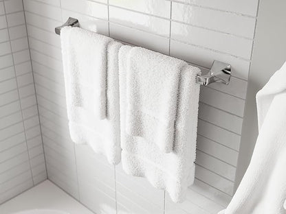 Pfister Bruxie 3-Piece Bathroom Hardware Set with Towel Bar, Towel Ring, and Toilet Paper Holder, Wall-Mounted, Polished Chrome Finish, BTBBIE3C