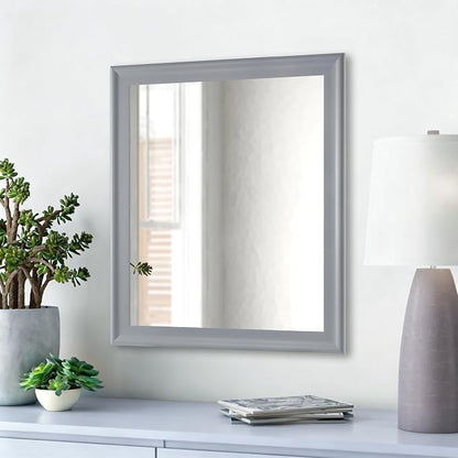30x36 Inch Rectangular Wall Mirror, Grey Bathroom Vanity Mirrors | Grey Mirror, Tempered Glass, Wall Decor