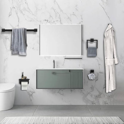 Matte Black Towel Bar Set 5-Piece Bathroom Hardware Accessories Set Includes 23.6 Inch Towel Bar,Toilet Paper Holder with Shelf,Square Towel Ring and Coat Hooks Stainless Steel Wall-Mounted
