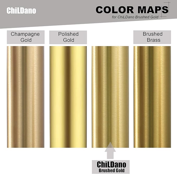 Brushed Gold Bathroom Faucet, 8 inch Widespread Bathroom Sink Faucet 3 Hole with Drain and Hose, Gold Bathroom Faucet CH2183BG