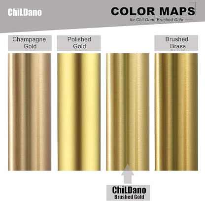 Brushed Gold Bathroom Faucet, 8 inch Widespread Bathroom Sink Faucet 3 Hole with Drain and Hose, Gold Bathroom Faucet CH2183BG