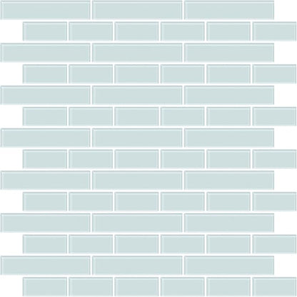 In Home NH2361 Sea Glass Peel & Stick Backsplash Tiles, Blue
