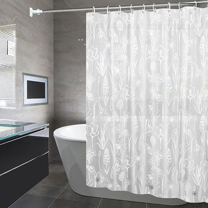 Shower Curtain Liner, 100% Waterproof Peva Shower Curtains with 3 Duty Heavy Bottom Magnets and 12 Rust Proof Grommets, 72x72 Weighted Shower Liner for Shower Stall, Bathtubs