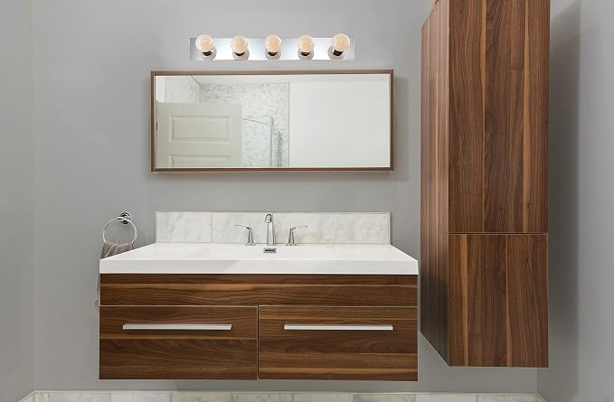 Nuvo Lighting SF77/196 Transitional Five Light Vanity in Chrome Finish
