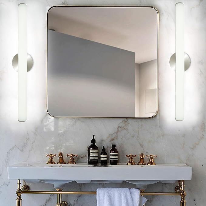 LED Bathroom Vanity Light, 16W 24inch Bathroom Lights Fixture,1600LM Led Vanity Lights Bar, 4000K Natural White Bath Wall Lighting Fixture Sconce Indoor, Vanity Light Fixtures Over Mirror