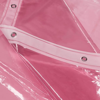 Barossa Design Clear Pink Stall Shower Curtain Liner with 3 Magnets - 36" x 72" Waterproof Lightweight PEVA Plastic Narrow Shower Liner for Small Bathroom, Metal Grommets - Clear Pink