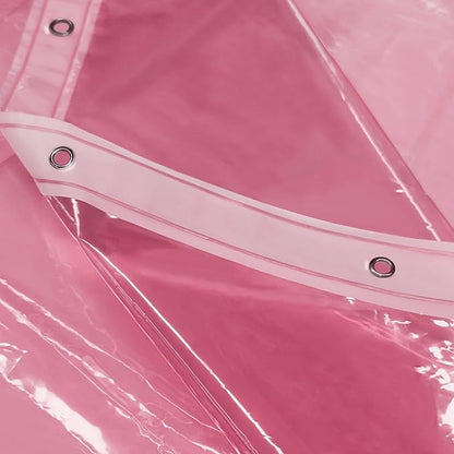 Barossa Design Shower Curtain Liner - Premium Clear Pink PEVA Shower Liner with 3 Magnets and Metal Grommets, Waterproof Lightweight Plastic Standard Size Bathroom Curtains - Translucent Pink
