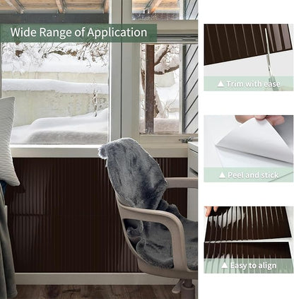 10-Sheet Upgraded Thick Peel and Stick Kitchen Backsplash Tiles | Waterproof Premium Self-Adhesive Wall Tile Stick on Backsplash for Kitchen,Bathroom and Fireplace(Brown,12"×12")