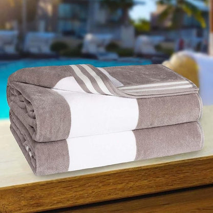 Superior Oversized Beach Towel, Light Grey (Set of 2)