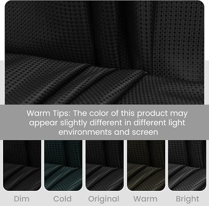 SORTTO No Hook Shower Curtain with Snap in Liner Set Waffle Shower Curtain for Bathroom Hotel Style Fabric Waterproof Inner Liner，36" W x 74" H, Black