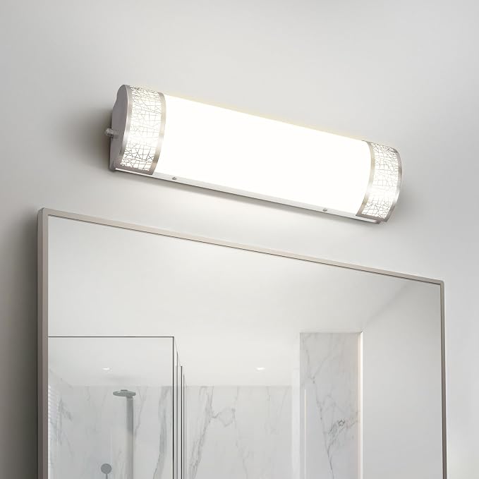 ASD 18 Inch LED Bathroom Vanity Light, 5CCT 2700K-5000K 20W, Dimmable Bathroom Light Fixtures, Modern Vanity Lights for Bathroom Lighting Fixtures Over Mirror, Wall Light Bar, Brushed Nickel, ETL