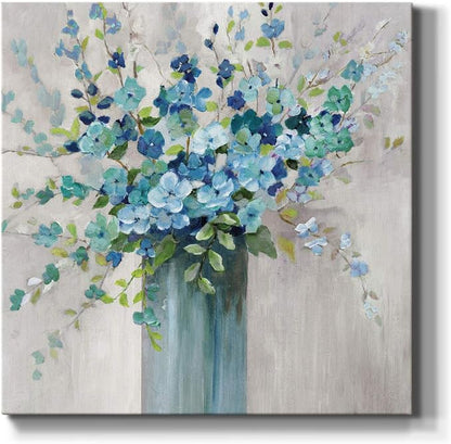 Renditions Gallery Sea Isle Wildflower Wall Art, Premium Gallery Wrapped Canvas Decor, Ready to Hang, 40 in H x 40 in W, Made in America Print (AZS-WC24-40077-R-4040-MK)