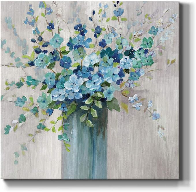 Renditions Gallery Sea Isle Wildflower Wall Art, Premium Gallery Wrapped Canvas Decor, Ready to Hang, 24 in H x 24 in W, Made in America Print (AZS-WC15-40077-R-2424-MK)