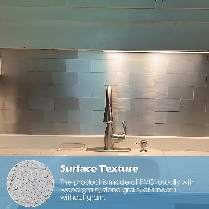 2026 New Upgrade Peel and Stick Backsplash Tile, Peel and Stick 11.34" X 11.57" Wall Tile for Kitchen, Bathroom, Fireplace, Laundry (Silver Metal, 1 Pack)